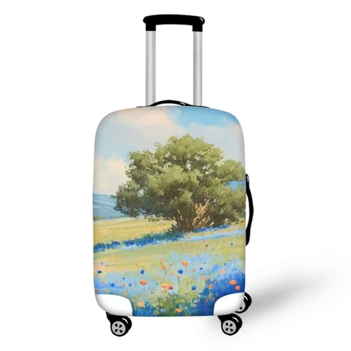 Pzuqiu Kofferabdeckung, kratzfest, Reisezubehör für Kinder und Erwachsene, Landschaft, L (25-28 inch suitcase) von Pzuqiu