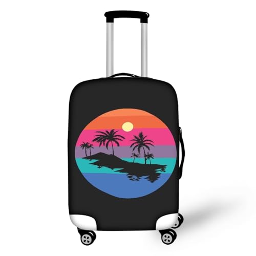 Pzuqiu Kofferabdeckung, kratzfest, Reisezubehör für Kinder und Erwachsene, Palme am Meer, L (25-28 inch suitcase) von Pzuqiu