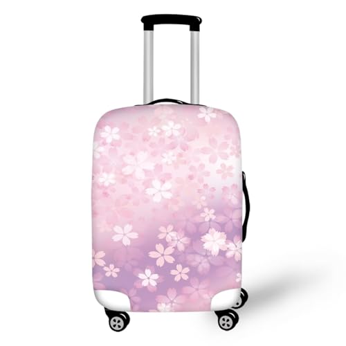 Pzuqiu Kofferabdeckung, kratzfest, Reisezubehör für Kinder und Erwachsene, Rosa Kirschblüte, L (25-28 inch suitcase) von Pzuqiu