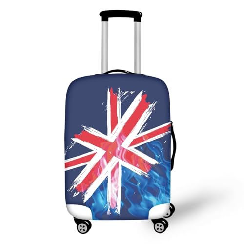 Pzuqiu Kofferabdeckung, kratzfest, Reisezubehör für Kinder und Erwachsene, UK-Flagge, L (25-28 inch suitcase) von Pzuqiu