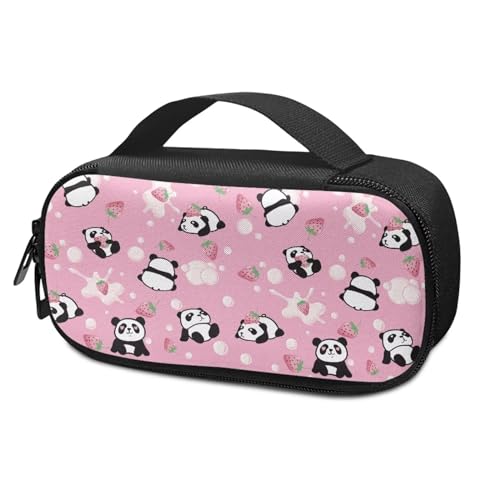 Pzuqiu Panda Erdbeere, tragbarer Insulin-Kühler, Reiseetui, Diabetikerpflege, isolierter Organizer, tragbare Kühltasche für Insulin-Stift und Medikamente, Diabetikerpflege von Pzuqiu