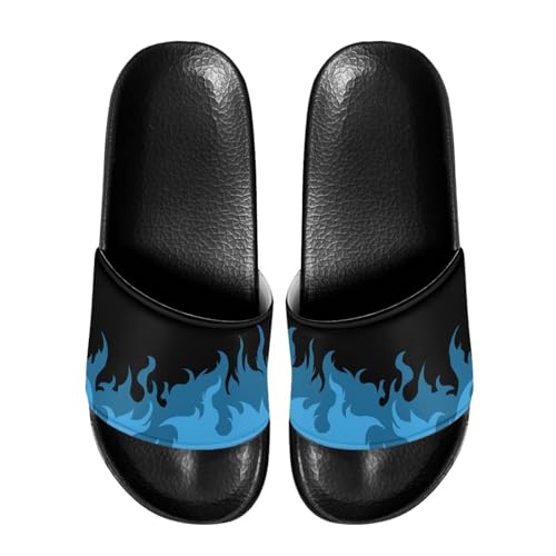 Pzuqiu Sandalen für Herren, coole Sommer-Hausschuhe, lässig, Strand, rutschfest, Badeschuhe, Blue Fire Flame, 45 1/3 EU Pzuqiu Sandalen für Herren, coole Sommer-Hausschuhe, lässig, Strand, rutschfest, Badeschuhe, Blue Fire Flame, 45 1/3 EU von Pzuqiu