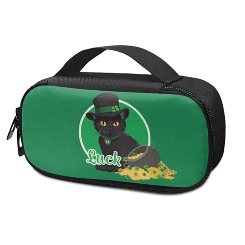 Pzuqiu St. Patrick Lucky Cat Insulin-Kühltasche, tragbar, für Diabetiker, Organizer, Kühltasche für Insulin-Stift, Spritze, Glukosemessgerät und andere Diabetikerbedarf von Pzuqiu