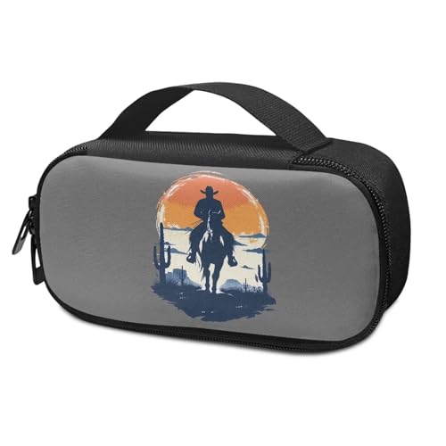 Pzuqiu Sunset Cowboy Insulin Reisetasche Medizin Kühltasche Diabetiker Isolierter Organizer Stilvolle Kühltasche für Insulin Pen und Medikamente Diabetiker Supplies von Pzuqiu