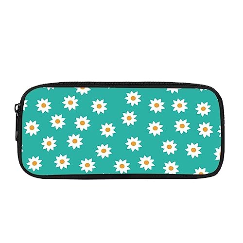 Pzuqiu Tragbares, stabiles Federmäppchen, Federmäppchen für Damen, Mädchen, Kinder, Teenager, Make-up-Tasche mit 1 Hauptfach, blumenmuster, Schulranzen von Pzuqiu