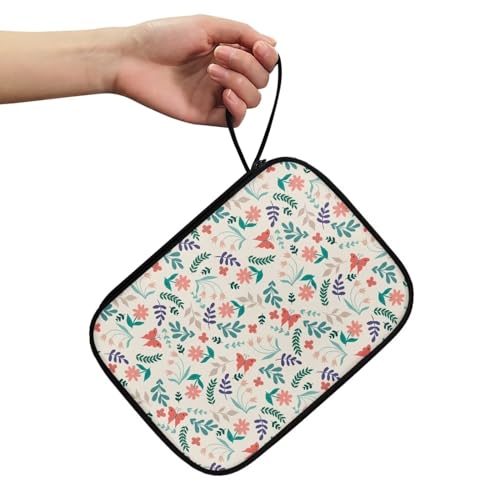 Pzuqiu Uhrenarmband-Organizer mit Cartoon-Blumen-Motiv, 12 Uhrenarmbänder, stilvolle Tragetasche, Aufbewahrungstasche, Reisetasche für Damen und Herren, die meisten Größen von Uhrenarmbändern, Zubehör von Pzuqiu