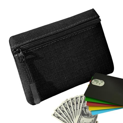 Coin Purse Organizer | Compact Cosmetic Pouch | Oxford Cloth Zipper Bag, Travel Makeup and Coin Organizer, Unisex Toiletry Bag for Small Essentials, Multipurpose Storage Black, Green, Yellow von Pzuryhg