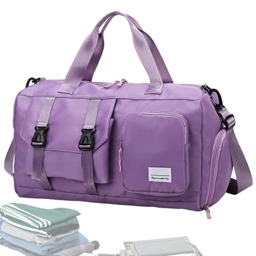 Gym Duffle Bag Travel Fitness Bag Large Duffle Bag Lightweight Multi-Purpose Gym Bag Large Capacity Sports Bag with Wet and Dry Compartment for Women Men, lavendel, Refer to description, Unisex von Pzuryhg