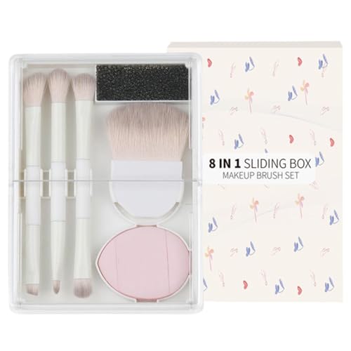 Make-up-Pinsel, 8 Stück Weiche Lidschatten-Pinsel-Set mit Aufbewahrungsbox, Tragbare Make-up-Pinsel-Set, Professionelle Beauty-Tools für Augen, Wangen, Lippen, für Mütter, Ehefrauen und von Pzuryhg