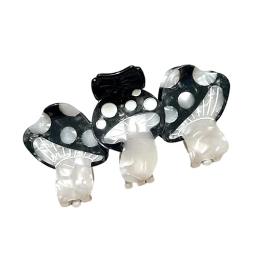 Pilzschleifen-Haarspangen, Acetat-Haarspangen für Frauen, Hai-Clips, Mode-Accessoires, große Klauen-Clips für dickes Haar, rutschfeste Haarspange, lustiger Pilz-Haarschmuck von Pzuryhg