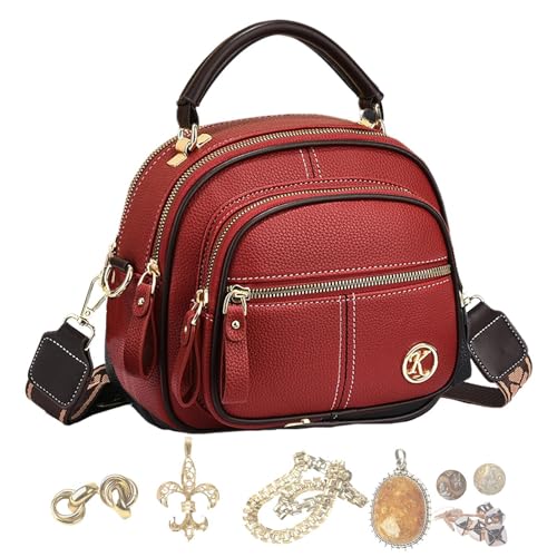 Pzuryhg Travel Purse, Capacity Tote Bag, Leather Shoulder Bag, Stylish Travel, Multifunctional Bag, Compartmentalized Bag, Leather Tote Suitable Use for Sling Bag von Pzuryhg