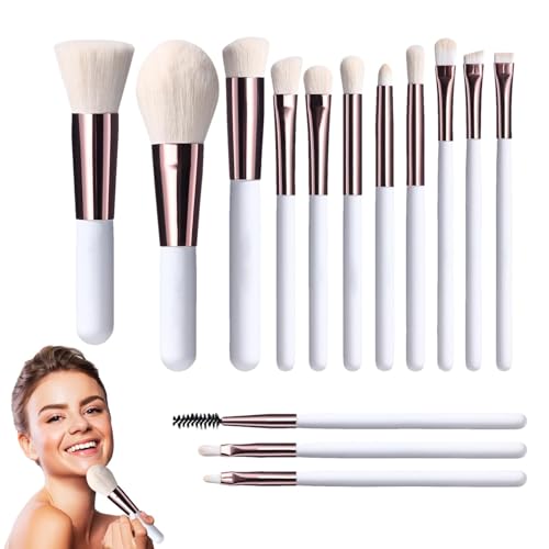 Reise-Make-up-Pinsel-Set | Tragbares Make-up-Pinsel-Set | 14-teiliges Make-up-Pinsel-Set | LED-Make-up-Set | Kompaktes Pinsel-Set für Frauen | Make-up-Pinsel für Reisen | Set für schnelle von Pzuryhg