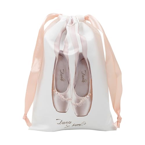 Shoe Bag, Dance Shoe Storage Pouch Drawstring Bags Lightweight Organizer Pouches Washable Satin Ballet Accessories for Women Dancers Girls 7.09x11.02 inches von Pzuryhg