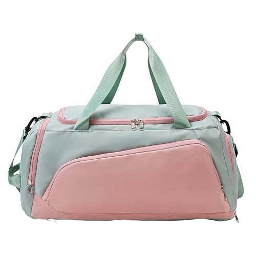 Turnbeutel, Fitnesstasche mit Schuhfach, Oxford-Tuch, wasserdichter Reiserucksack für Yoga, Basketball, Fußball, Schwimmen, Schlafsaal, Studenten und Geschäftsreisen, 57 x 28 x 28 x 18 x 112 cm, grün von Pzuryhg