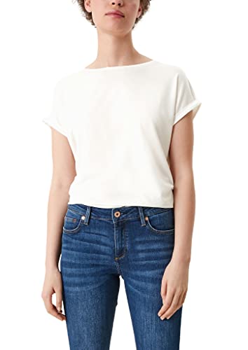 Q/S by s.Oliver Damen 2106806 T-Shirt, Creme, S EU von Q/S by s.Oliver