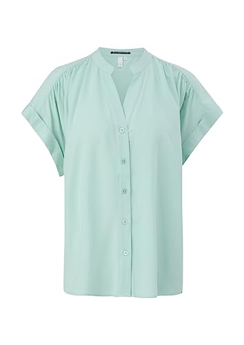 Q/S by s.Oliver Damen Bluse, Bluse kurzarm, Blue Green, 32 EU von Q/S by s.Oliver