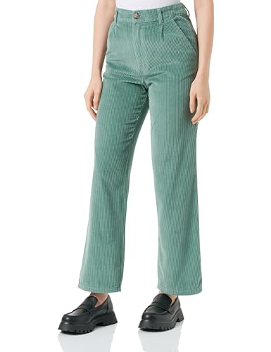 Q/S by s.Oliver Damen Cord Hose, Wide Leg Blue Green 32 von Q/S by s.Oliver