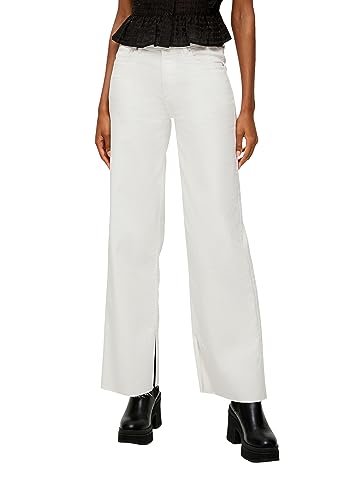 Q/S by s.Oliver Damen Jeans-Hose, Catie Slim Wide Leg White 32 von Q/S by s.Oliver