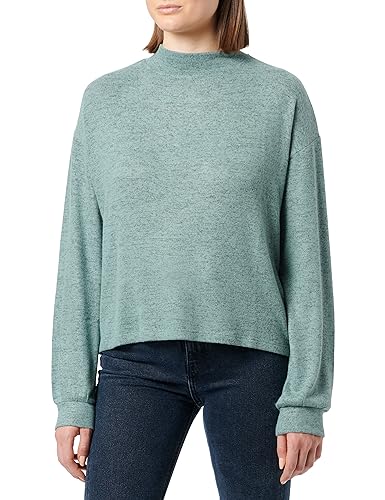 Q/S by s.Oliver Damen Langarmshirt mit Stehkragen Blue Green L von Q/S by s.Oliver