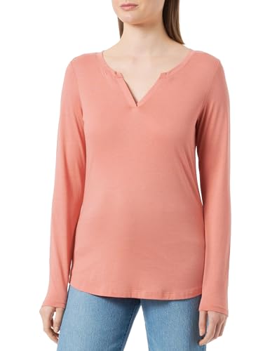 Q/S by s.Oliver Damen Langarmshirt mit Tunika-Ausschnitt ORANGE, M von Q/S by s.Oliver