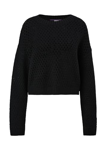 Q/S by s.Oliver Damen Pullover mit Lochmuster Black L von Q/S by s.Oliver