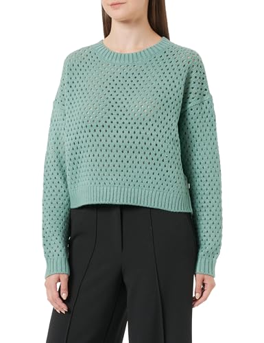 Q/S by s.Oliver Damen Pullover mit Lochmuster Blue Green XL von Q/S by s.Oliver