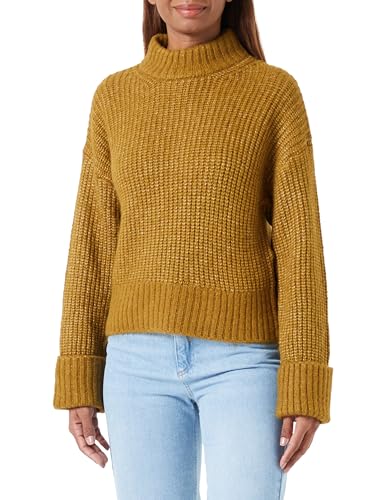 Q/S by s.Oliver Damen Pullover mit Rippstruktur Green, L von Q/S by s.Oliver