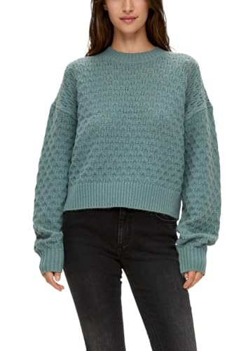 Q/S by s.Oliver Damen Pullover mit Strickmuster Blue Green M von Q/S by s.Oliver