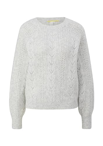 Q/S by s.Oliver Damen Pullover mit Strickmuster White, M von Q/S by s.Oliver