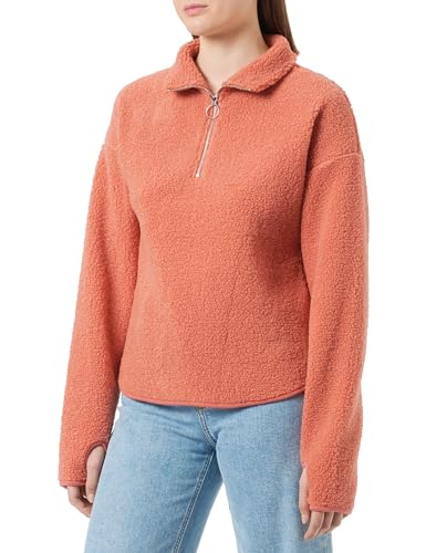 Q/S by s.Oliver Damen Sweatshirt aus Teddyplüsch ORANGE XL von Q/S by s.Oliver