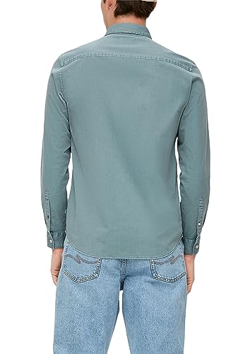 Q/S by s.Oliver Herren Hemd Langarm Blue Green L von Q/S by s.Oliver