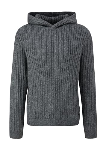 Q/S by s.Oliver Herren Pullover mit Kapuze Grey, L von Q/S by s.Oliver