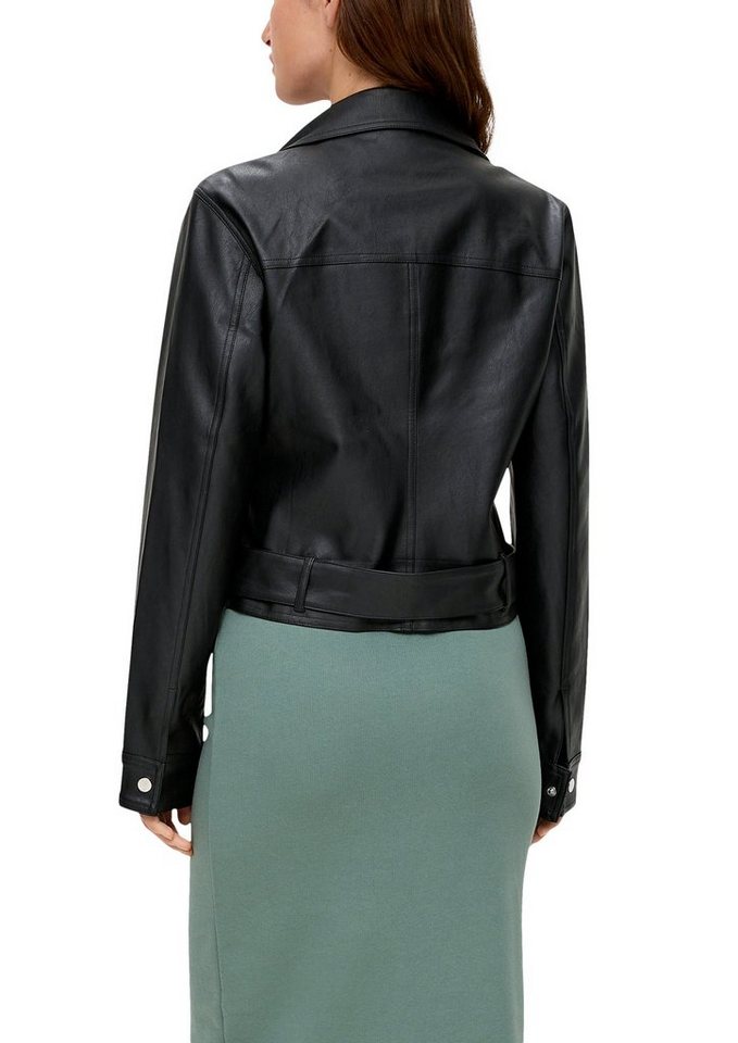 QS Lederimitatjacke mit einer Ziertasche vorne QS Lederimitatjacke mit einer Ziertasche vorne von QS