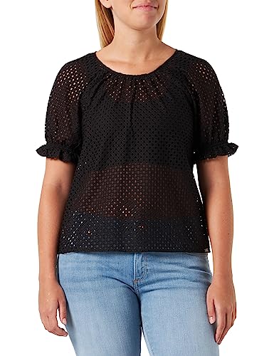 Q/S by s.Oliver Women's Bluse Kurzarm, Grey/Black, 40 von Q/S by s.Oliver