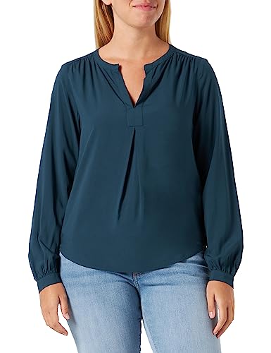 Q/S by s.Oliver Women's Bluse Langarm, Blue Green, 36 von Q/S by s.Oliver