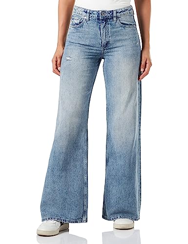 Q/S by s.Oliver Women's Jeans, Catie Wide Leg, Blue, 32/32 von Q/S by s.Oliver