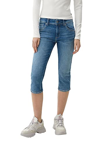 Q/S by s.Oliver Women's Jeans Bermuda, Catie Slim, Blue, 34 von Q/S by s.Oliver