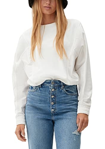 Q/S by s.Oliver Women's Sweatshirt, Langarm, White, M von Q/S by s.Oliver