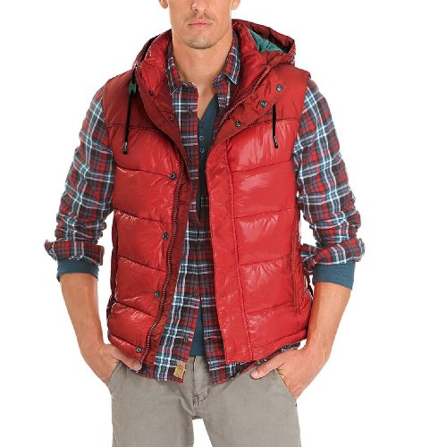 QS by s.Oliver Herren Weste Regular Fit 40.208.53.2187, Gr. 50 (L), Rot (3055) von Q/S designed by