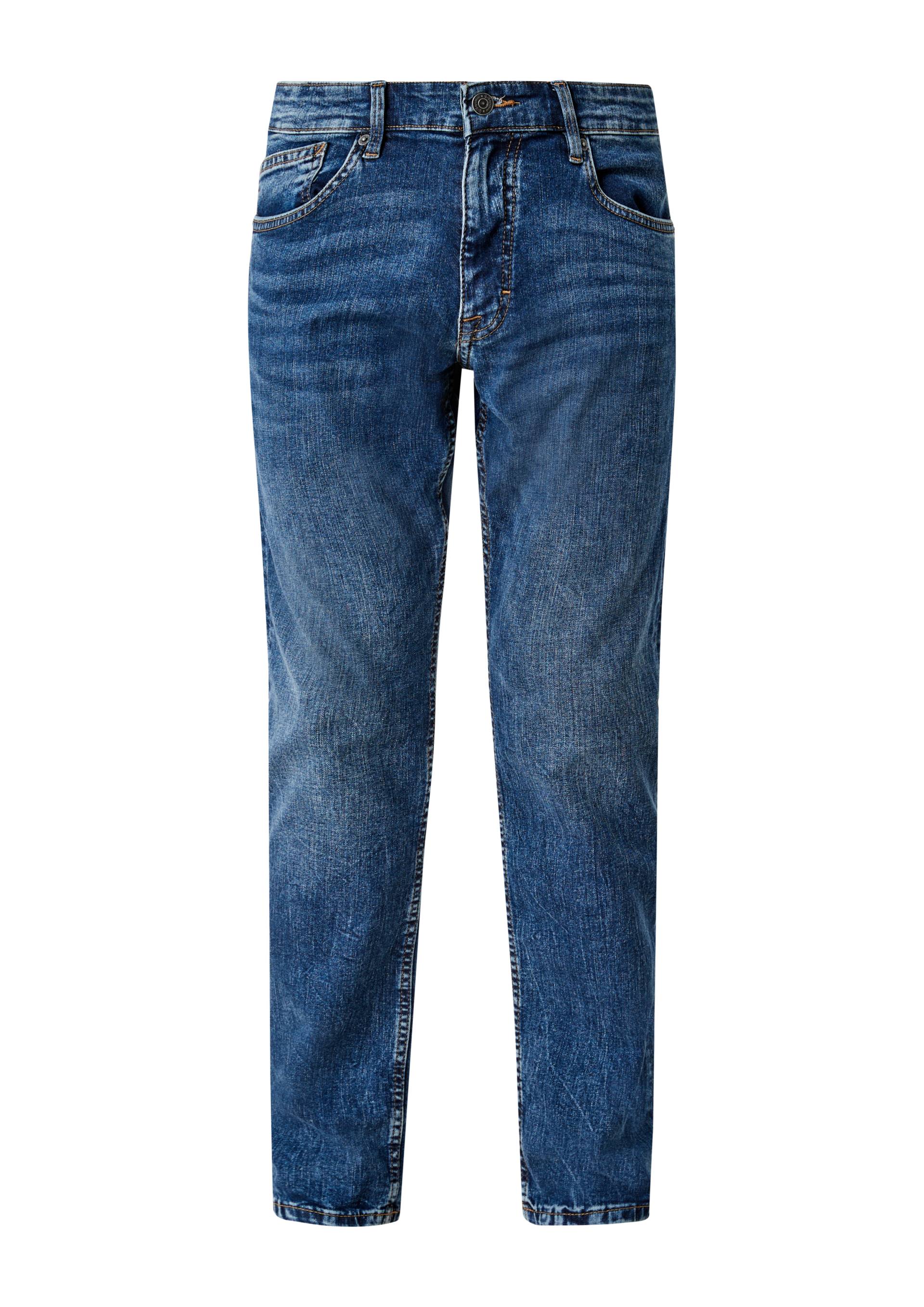 QS - Jeans Rick / Slim Fit / Mid Rise / Slim Leg, Herren, blau von QS