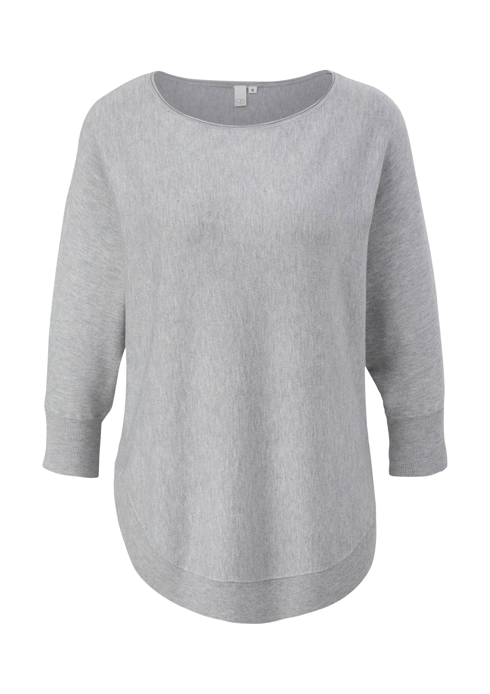 QS - Pulli mit Fledermausärmeln, Damen, grau von QS