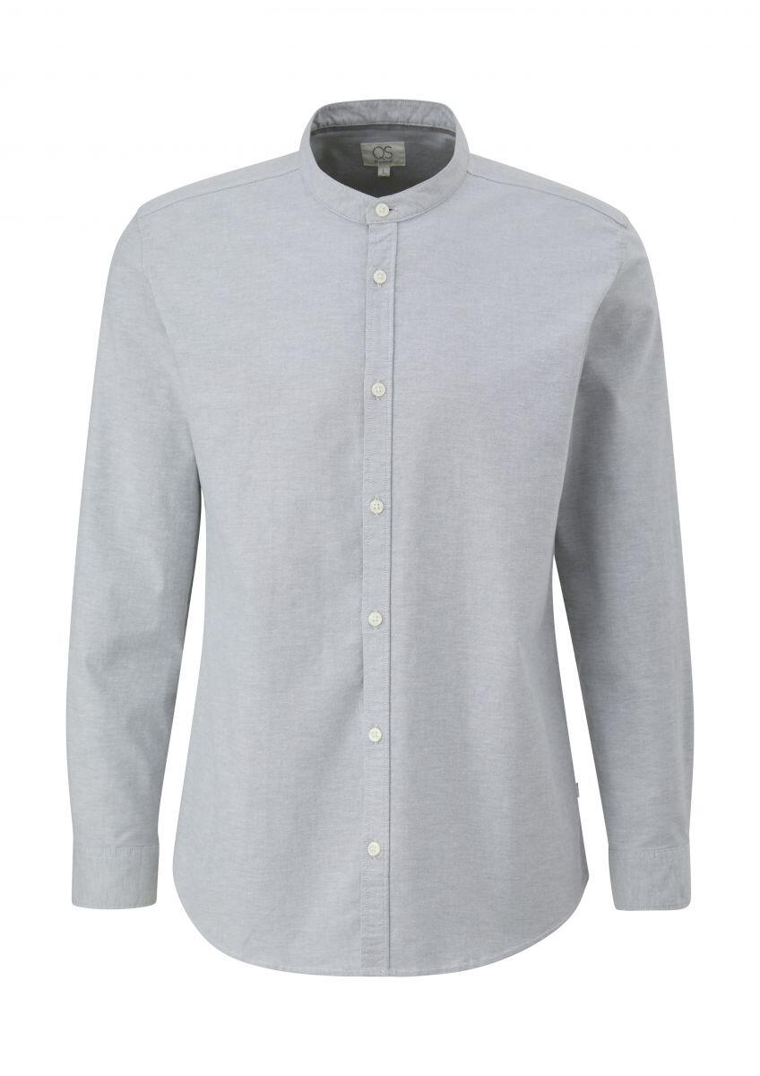 Q/S designed by - Baumwollhemd in Garment Dye grau - Gr. - S von Q/S designed by