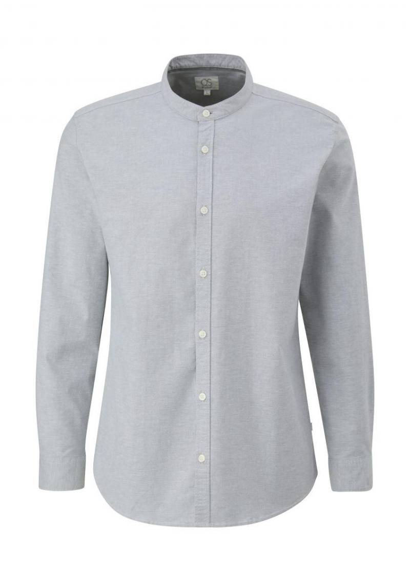 Q/S designed by - Baumwollhemd in Garment Dye grau - Gr. - S von Q/S designed by