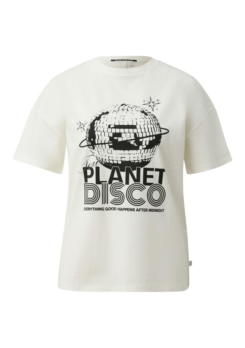 Q/S designed by - Baumwollshirt mit Frontprint weiß - Gr. - XS von Q/S designed by