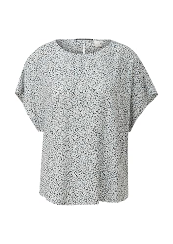 QS Oversized Viskose-Bluse mit verlängertem Rückenteil grau 38 von QS