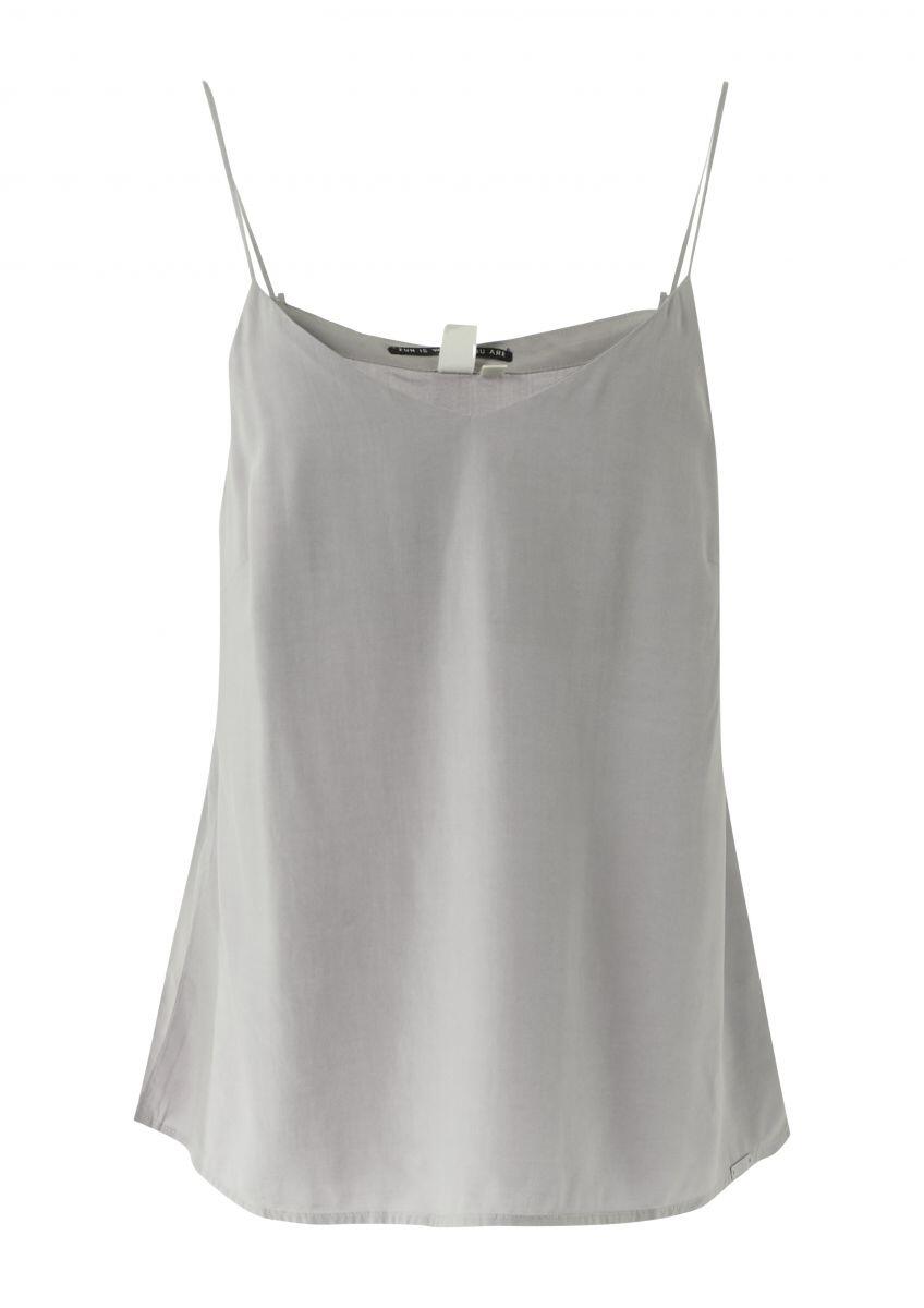Q/S designed by - Bluse aus Satin mit V-Neck grau - Gr. - 34 von Q/S designed by