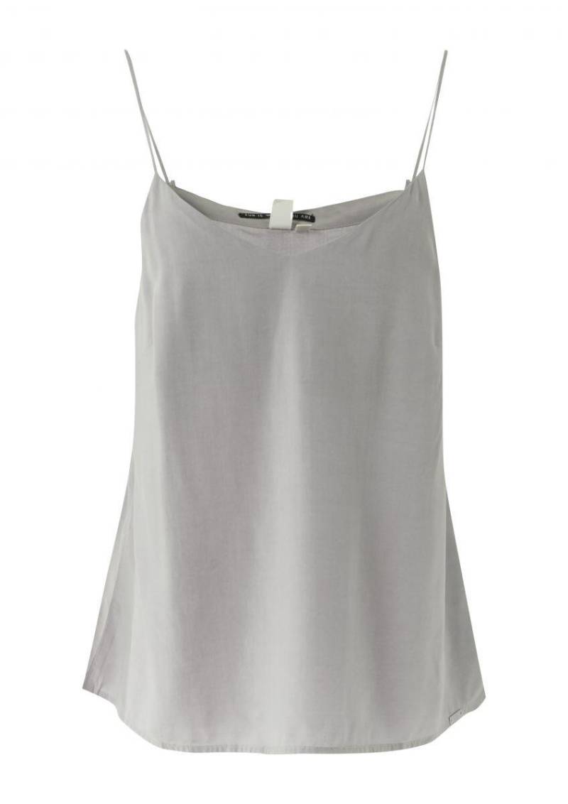 Q/S designed by - Bluse aus Satin mit V-Neck grau - Gr. - 34 von Q/S designed by