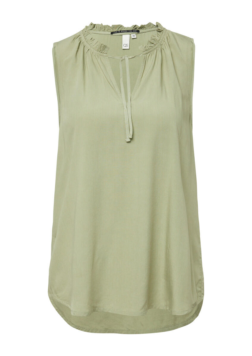 Q/S designed by - Blusentop aus Viskose grün - Gr. - 38 von Q/S designed by