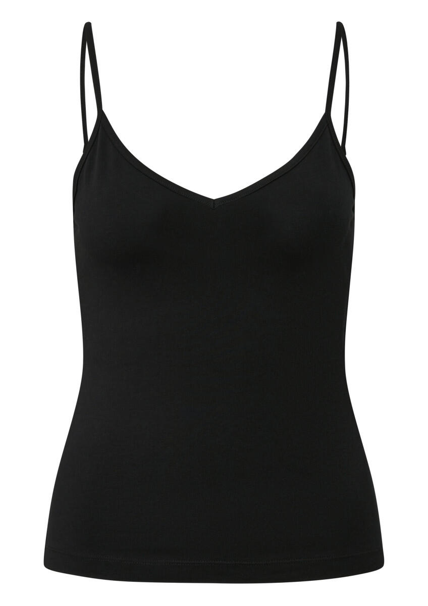 Q/S designed by - Elastisches Spaghettiträgertop schwarz - Gr. - XS von Q/S designed by