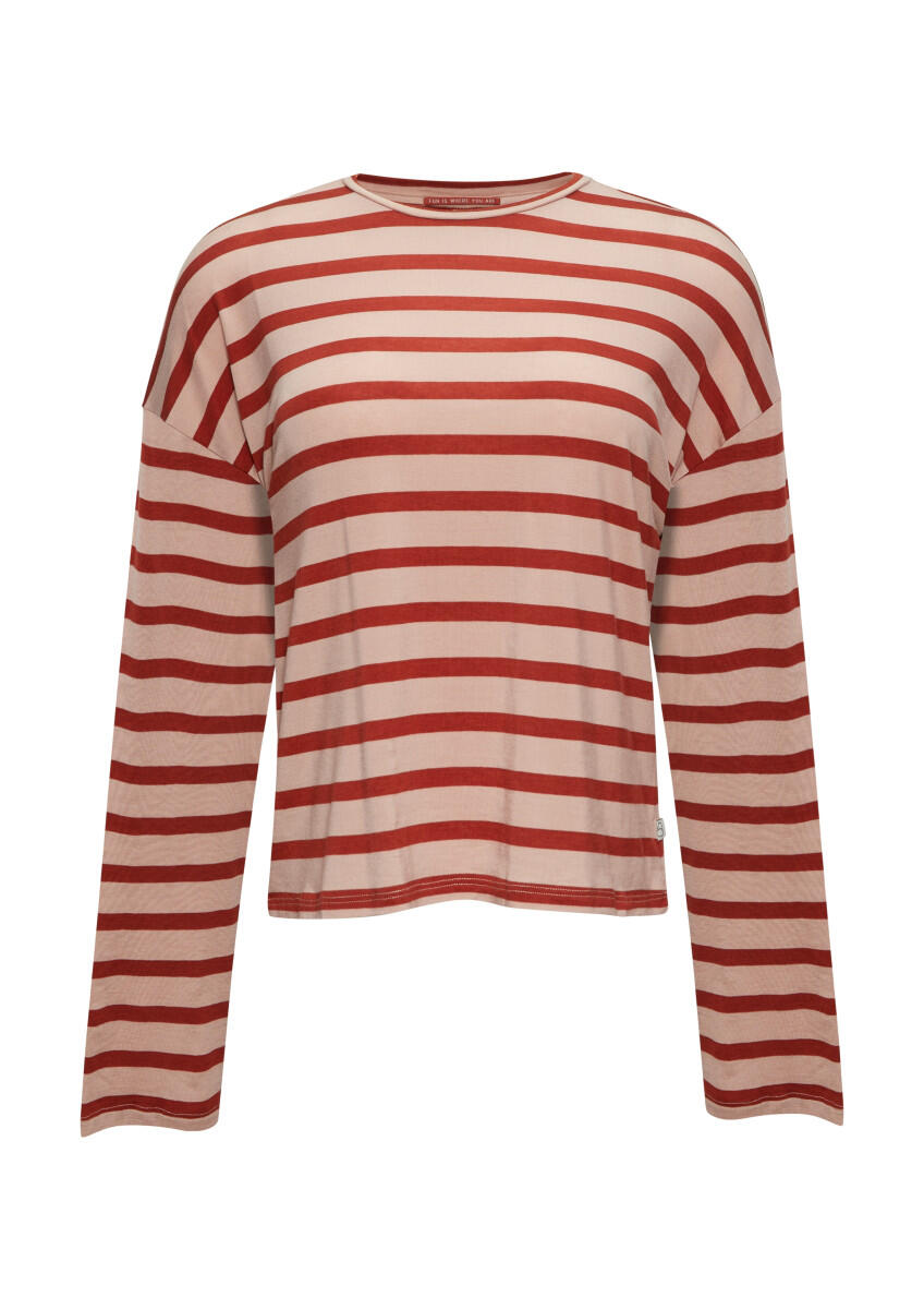 Q/S designed by - Gestreiftes Longsleeve aus Jersey pink - Gr. - L von Q/S designed by